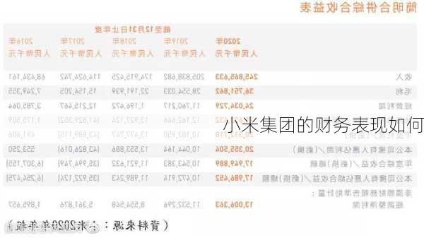 小米集团的财务表现如何