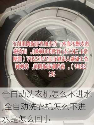 全自动洗衣机怎么不进水,全自动洗衣机怎么不进水是怎么回事