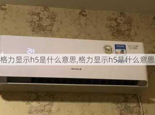 格力显示h5是什么意思,格力显示h5是什么意思