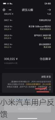 小米汽车用户反馈