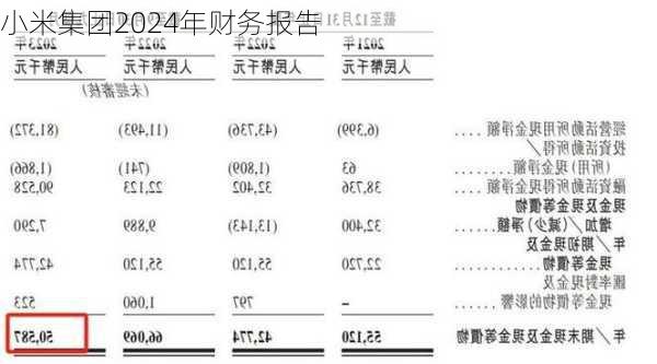 小米集团2024年财务报告