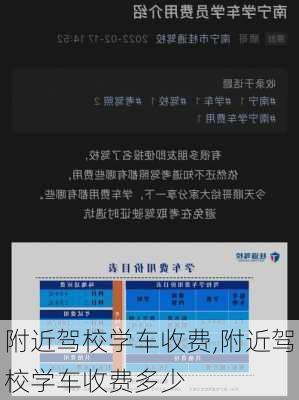 附近驾校学车收费,附近驾校学车收费多少