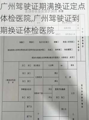 广州驾驶证期满换证定点体检医院,广州驾驶证到期换证体检医院